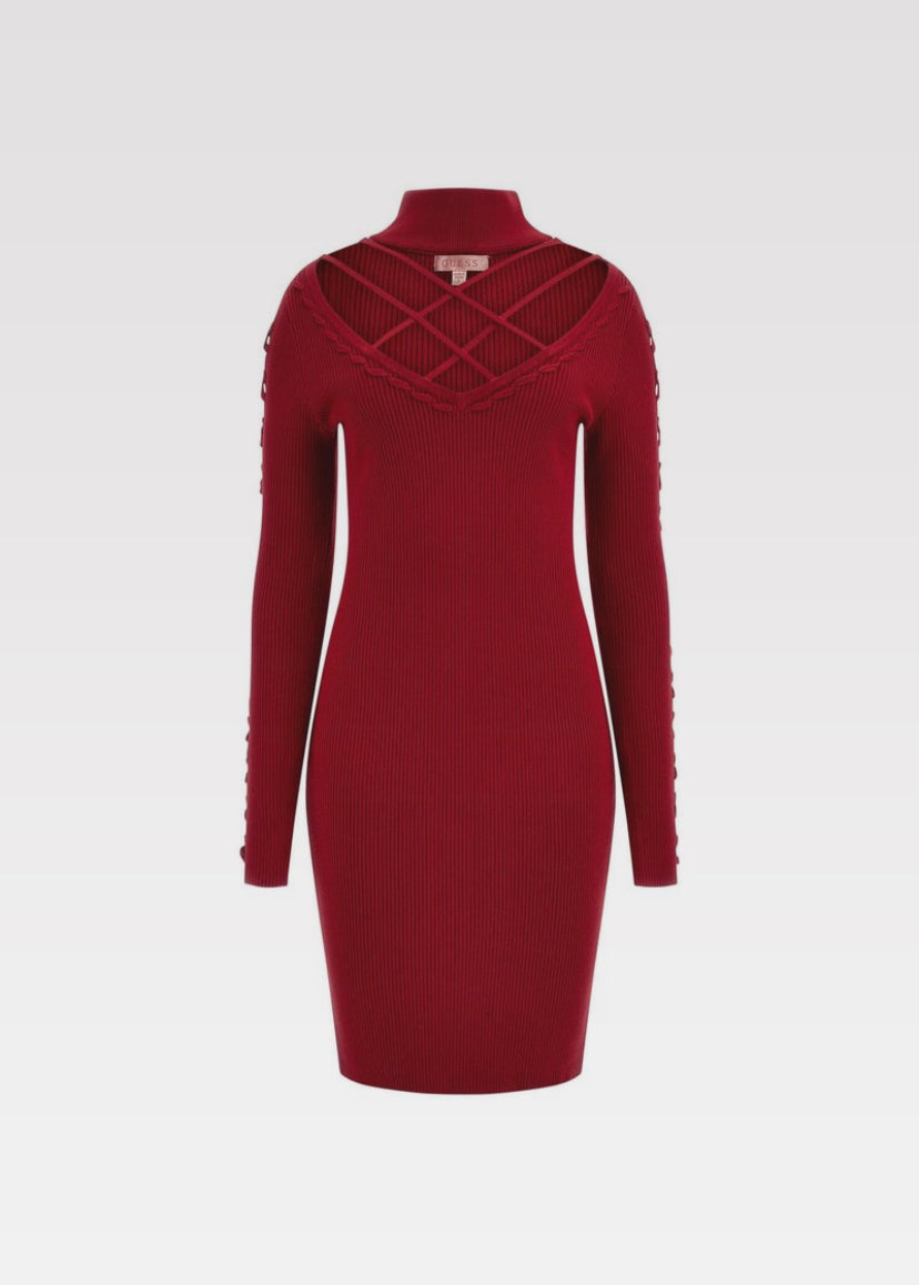 Vestido de tubo rojo